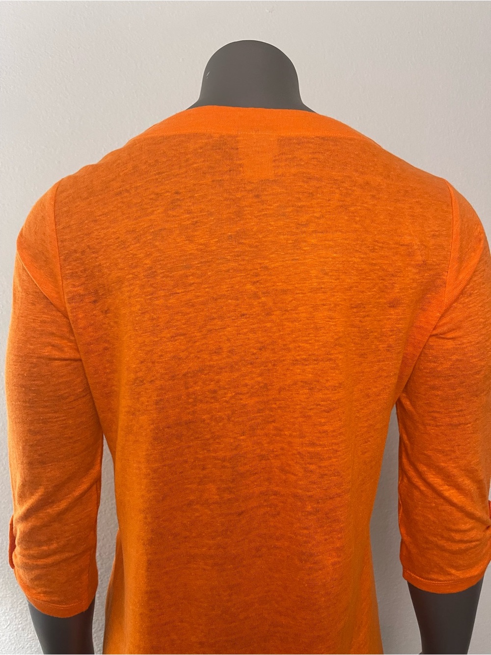 Chico’s Linen Tunic Top Women’s XS 00 Orange Longline Colorful Beach Lounge - Picture 7 of 8
